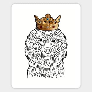 Barbet Dog King Queen Wearing Crown Magnet